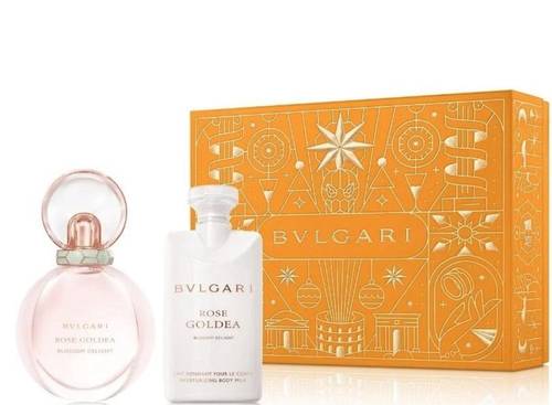 طقم عطر بولغاري روز غولدي بلوسوم ديلايت للنساء أو دو بارفان 50 مل + حليب مرطب للجسم 75 مل