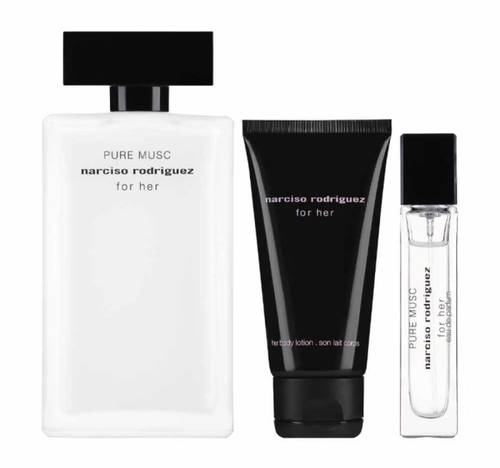 طقم عطر نارسيسو بيور مسك ‘او دي بارفيوم’ 100مل + 10مل + 50مل