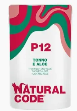 ناتشورال كود P12 اظرف طعام رطب للقطط بنكهة التونة والاوليفيرا 70غ