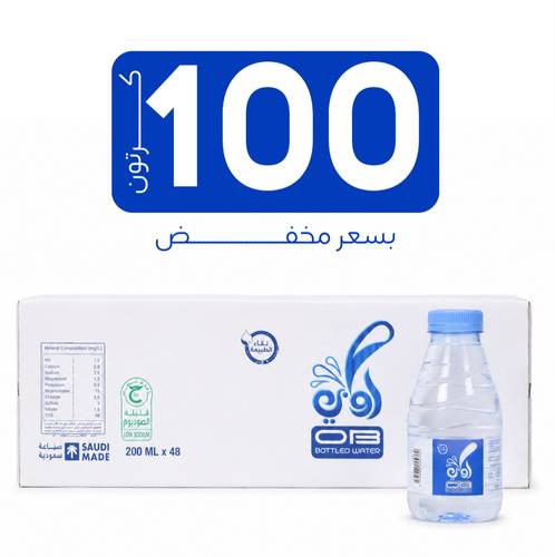 مياه او بي - عرض 100  كرتون 