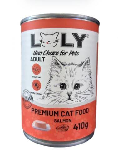لولي معلبات طعام رطب للقطط 410 جرام سالمون (24pcs)