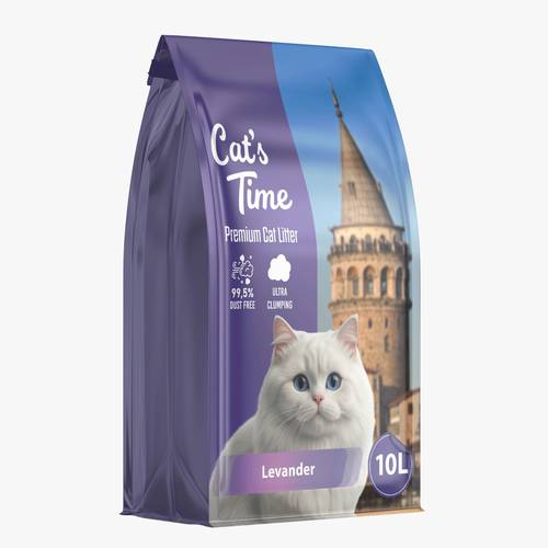 رمل قطط Cats Time 10L برائحة اللافندر