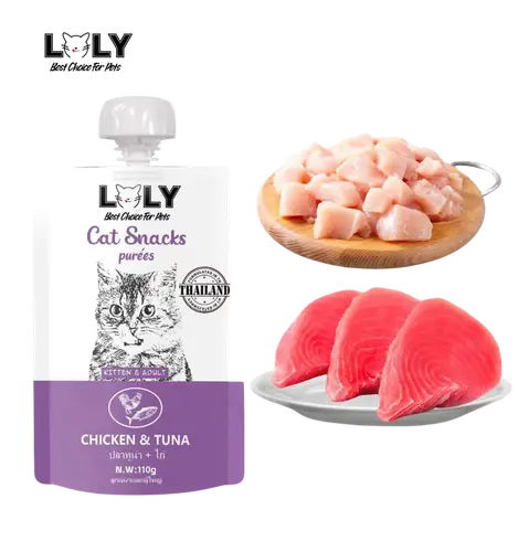  معجون لولي للقطط الدجاج بالتونة 110غ (12pcs)