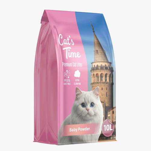 رمل قطط Cats Time 10L برائحة بيبي باودر