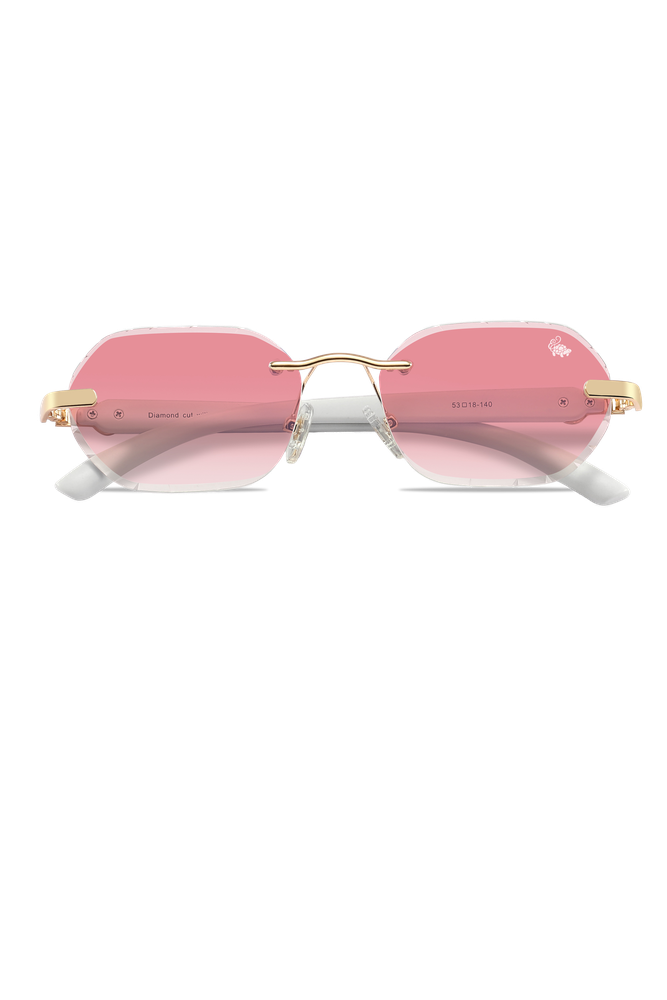 Diamond Cut Willow White Burnt Red | Gold