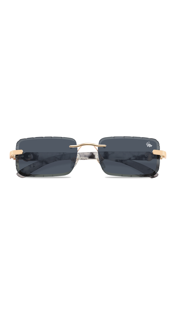 Diamond Cut Hampton White Marble | Black