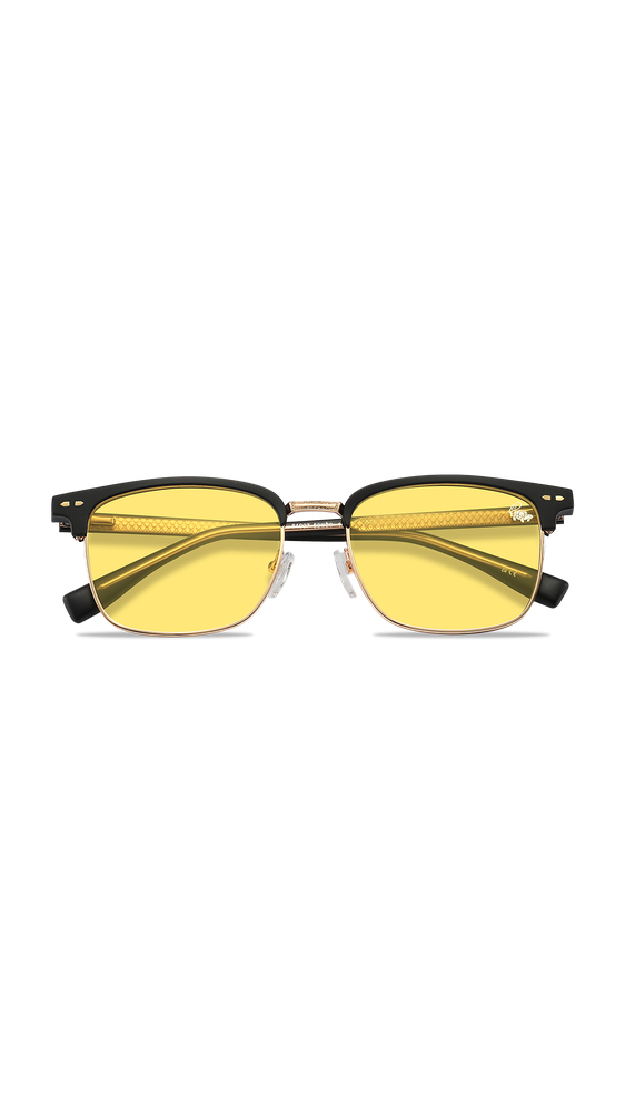 Clubmaster Black | Yellow Anti Blue