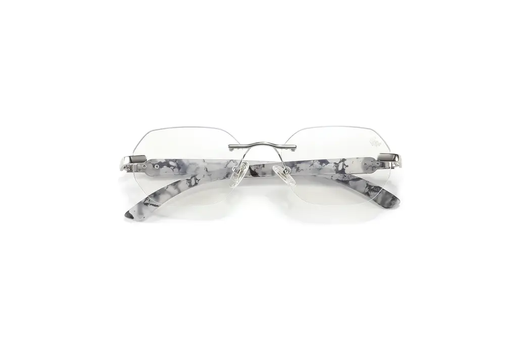 Willow White Marble Anti Blue | Silver