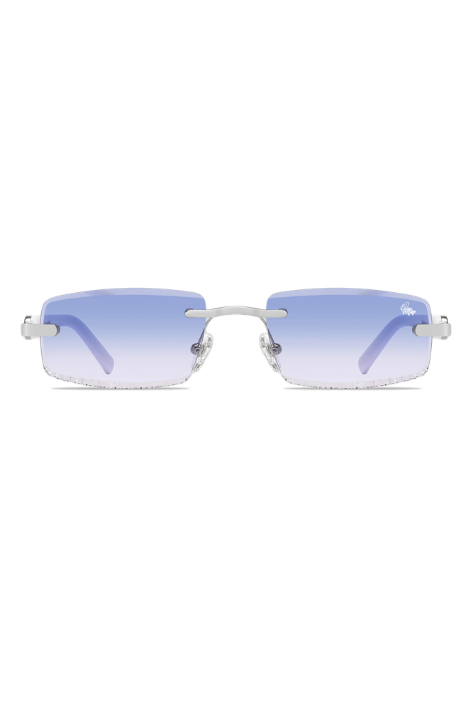 Diamond Cut Mabel Blue | White