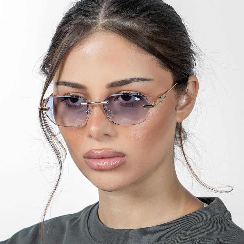Diamond Cut Willow Blue | Gold