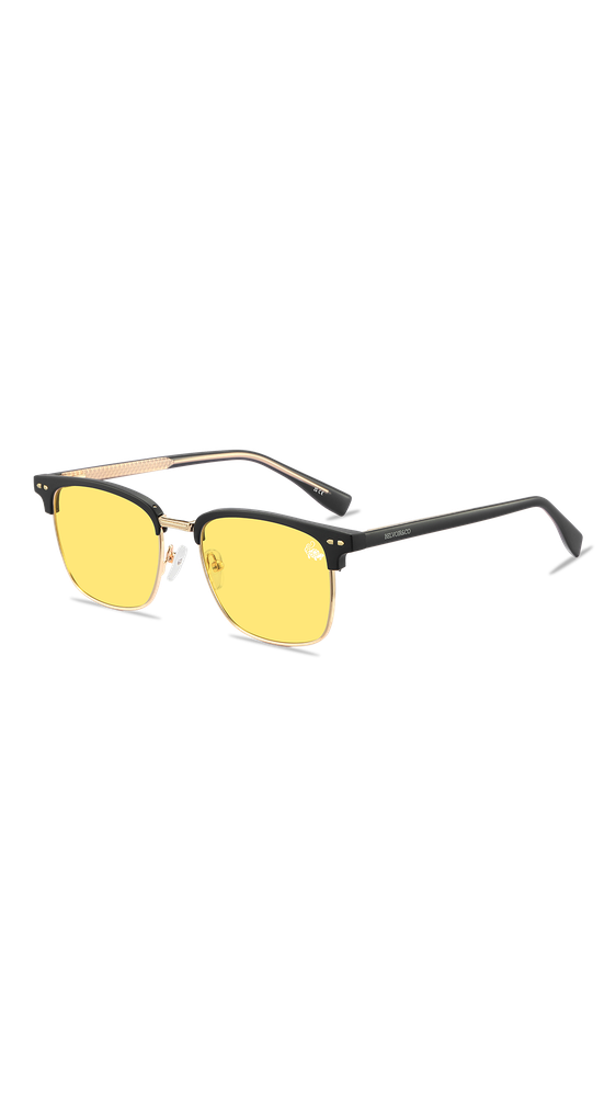 Clubmaster Black | Yellow Anti Blue
