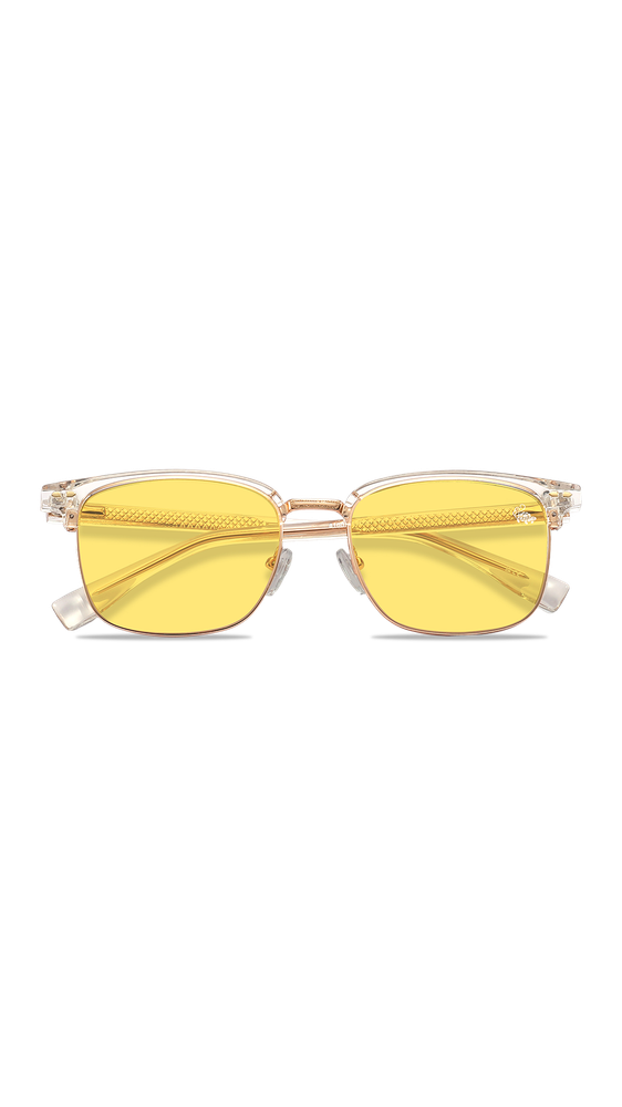 Clubmaster Transparent | Yellow Anti Blue