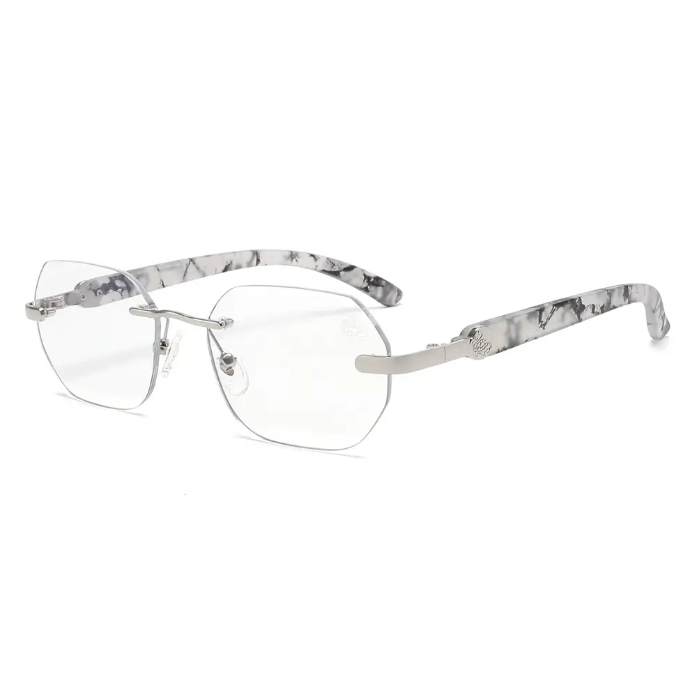 Willow White Marble Anti Blue | Silver