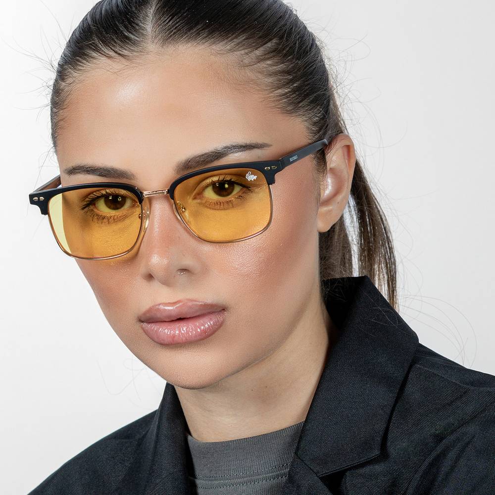 Clubmaster Black | Yellow Anti Blue