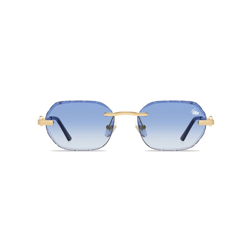 Diamond Cut Willow Blue | Gold
