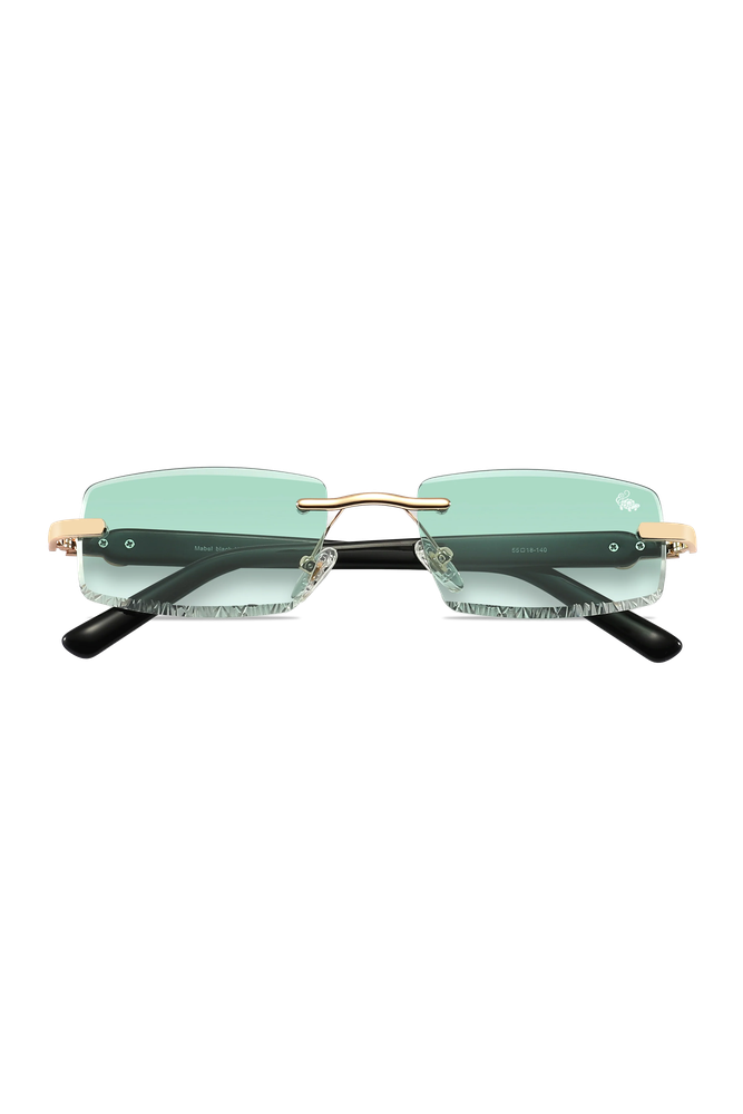 DIAMOND CUT MABEL GREEN | BLACK
