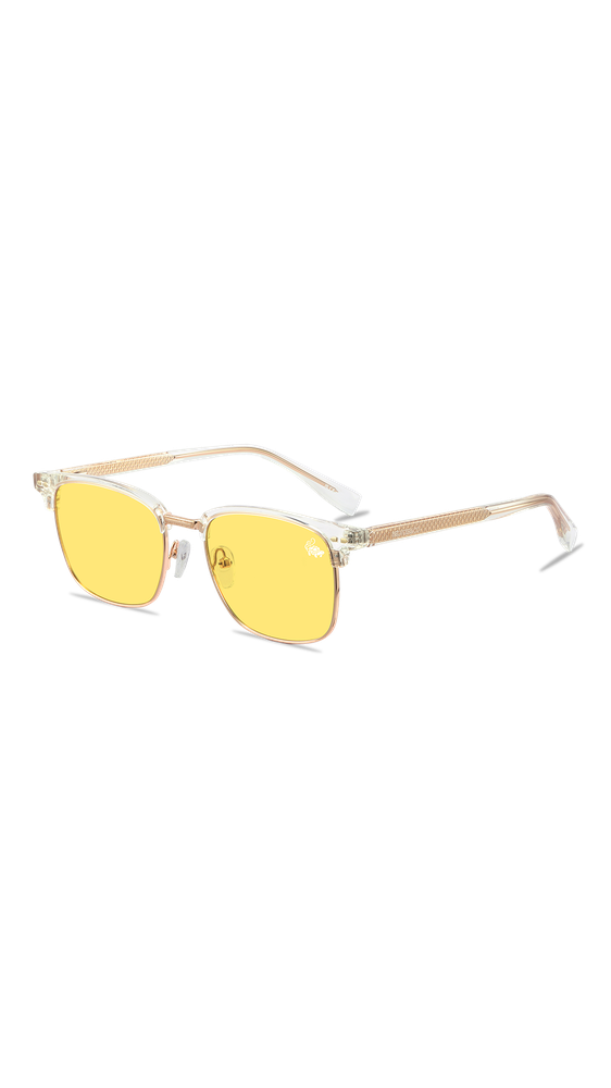 Clubmaster Transparent | Yellow Anti Blue