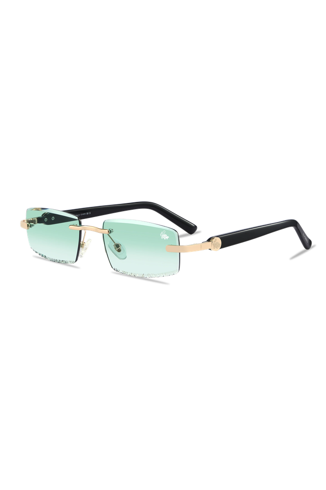 DIAMOND CUT MABEL GREEN | BLACK