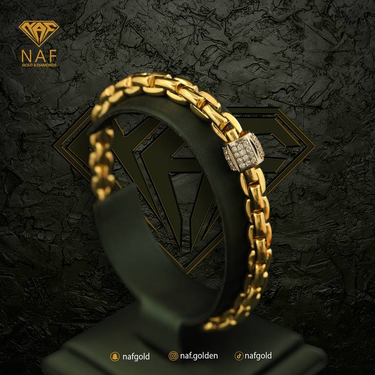 سوارة ذهب لون اصفر ايطالي عيار18 الوزن ( 15.52 )
