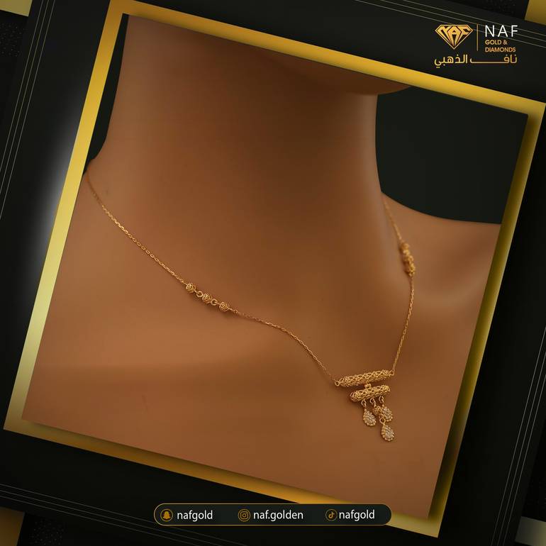 عقد تصميم الماس عيار 21 الوزن 6.25