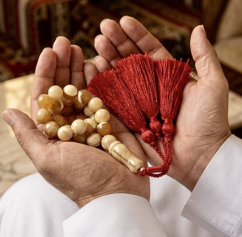 مسباح معجن كهرمان كركوشة احمر