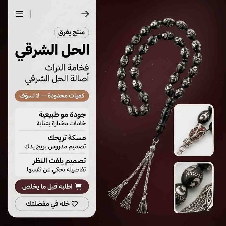 سبحة كوك مطعم نحاس طبيعي فاخرة