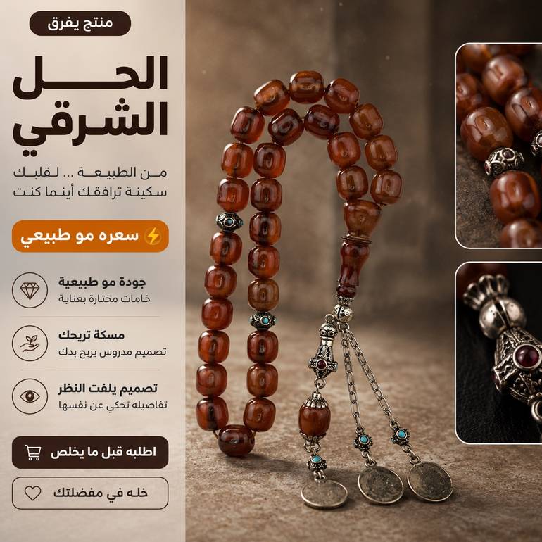 مسباح فاتوران بني عسلي انتيمون مطعم فيروز