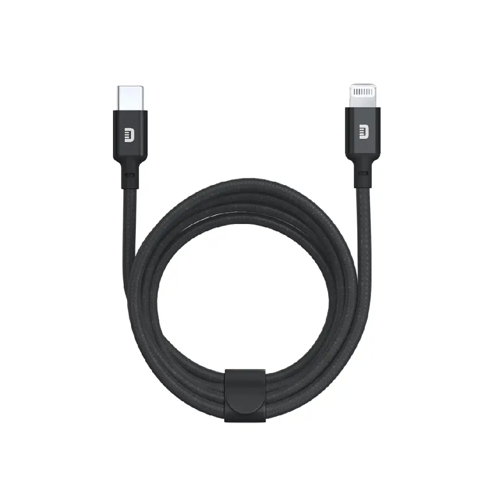 زندور - كيبل شحن USB-C إلى Lightning للآيفون بطول 1 متر أسود