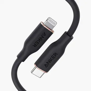 كيبل أنكر USB-C إلى Lightning باورلاين3 فلو 1.8 متر اسود