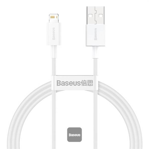 بيسوس-كيبل داتا USB الي لايتنينق 1 متر -أبيض