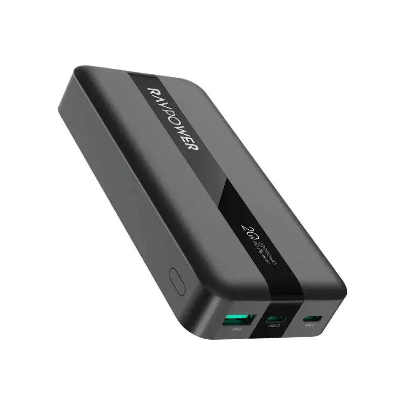 باور بانك 20000 مللي أمبير 3 منافذ RAVPower PD 20w