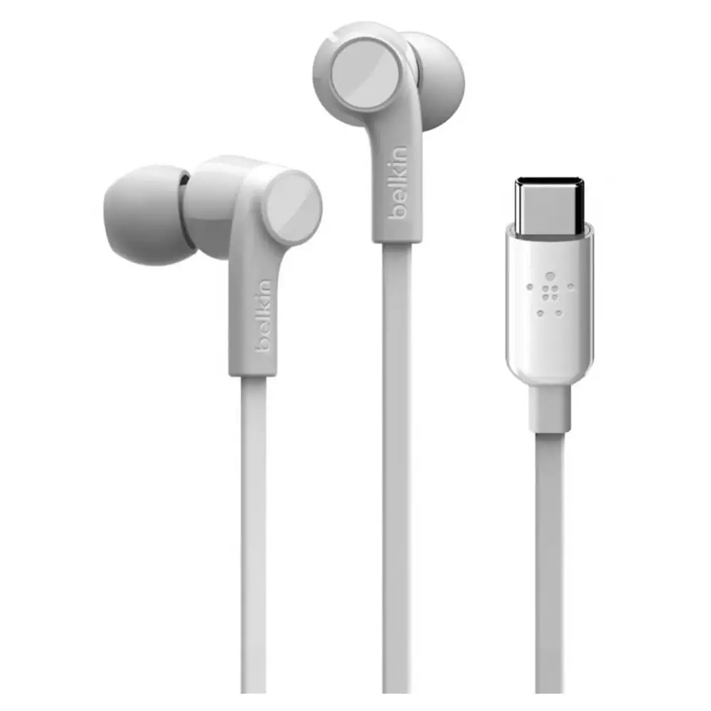 سماعات بيلكن داخل الأذن بمنفذ USB-C لون أبيض