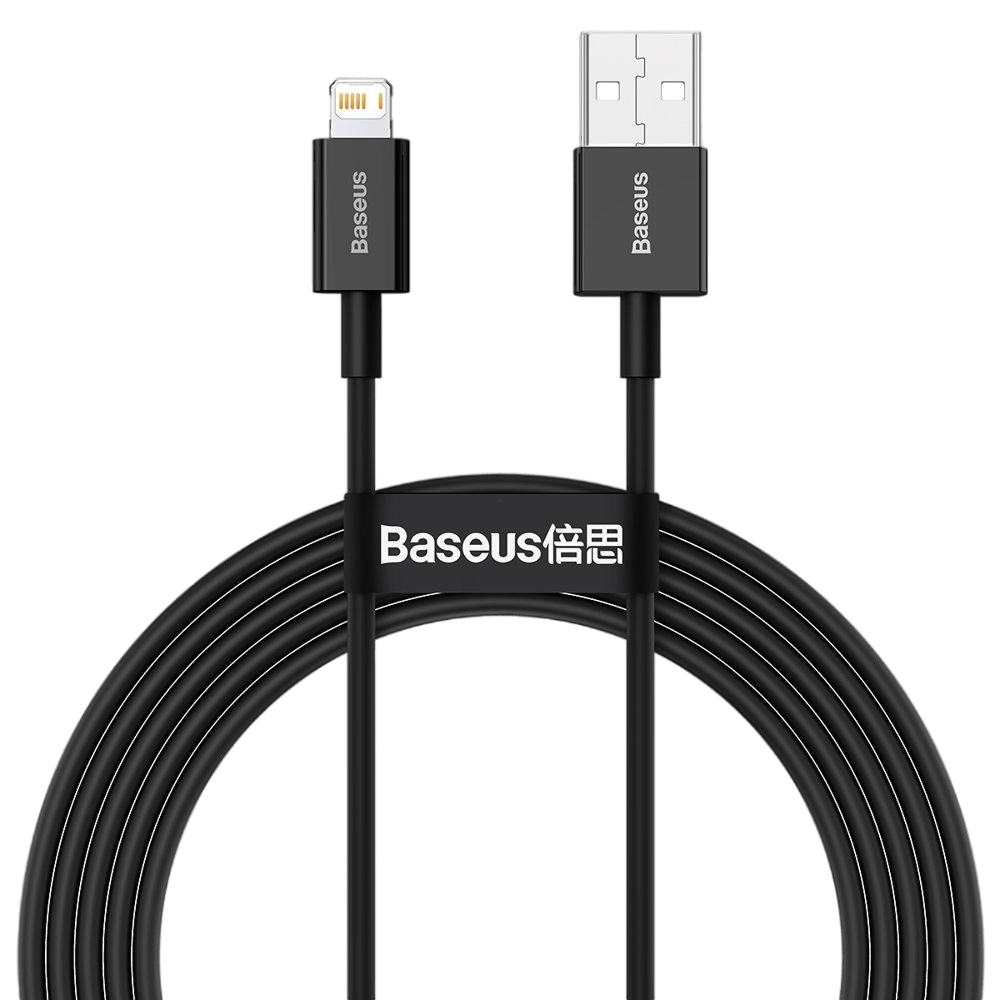 بيسوس-كيبل داتا USB الي لايتنينق 1 متر -اسود