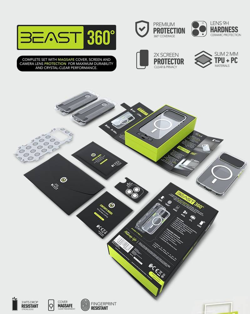  باقة الحماية الكاملة للآيفون 17برو  Goui BEAST 360 