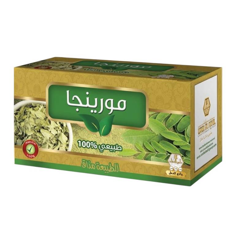 شاي مورينجا وادي النحل، أعشاب طبيعية 100% غنية بالعناصر الغذائية - 30 كيس