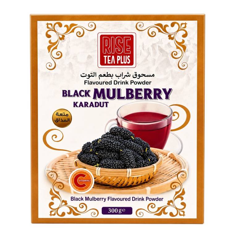 Rise Tea Plus Black Mulberry Flavoured Drink Powder (300g)