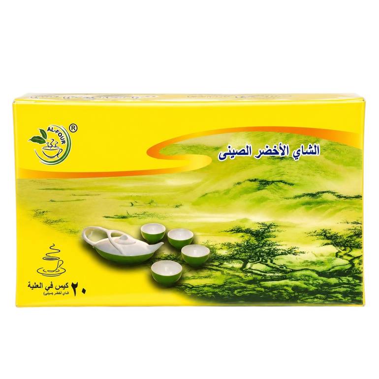 الشاي الأخضر الصيني الفاخر من الفور (20 كيس)