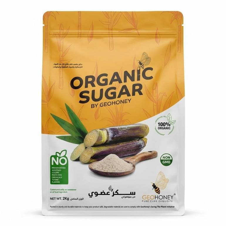 GEOHONEY Organic Raw Cane Sugar 2kg