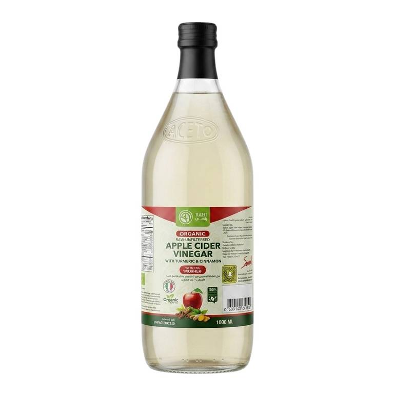 Rahi Organic Apple Cider Vinegar with Turmeric & Cinnamon (1000ml)
