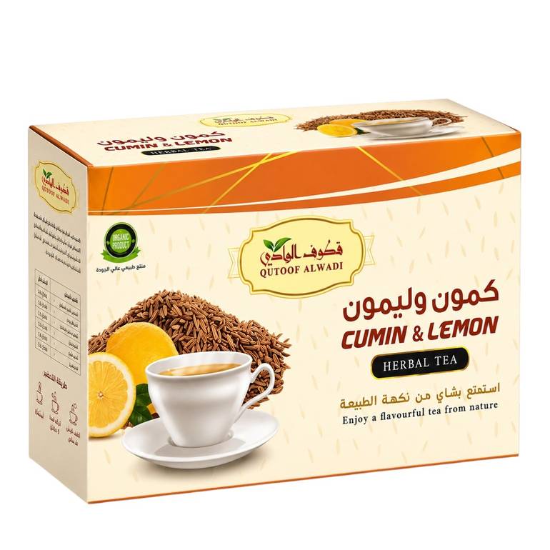 Qutoof Alwadi Cumin & Lemon Herbal Tea – 24 Tea Bags