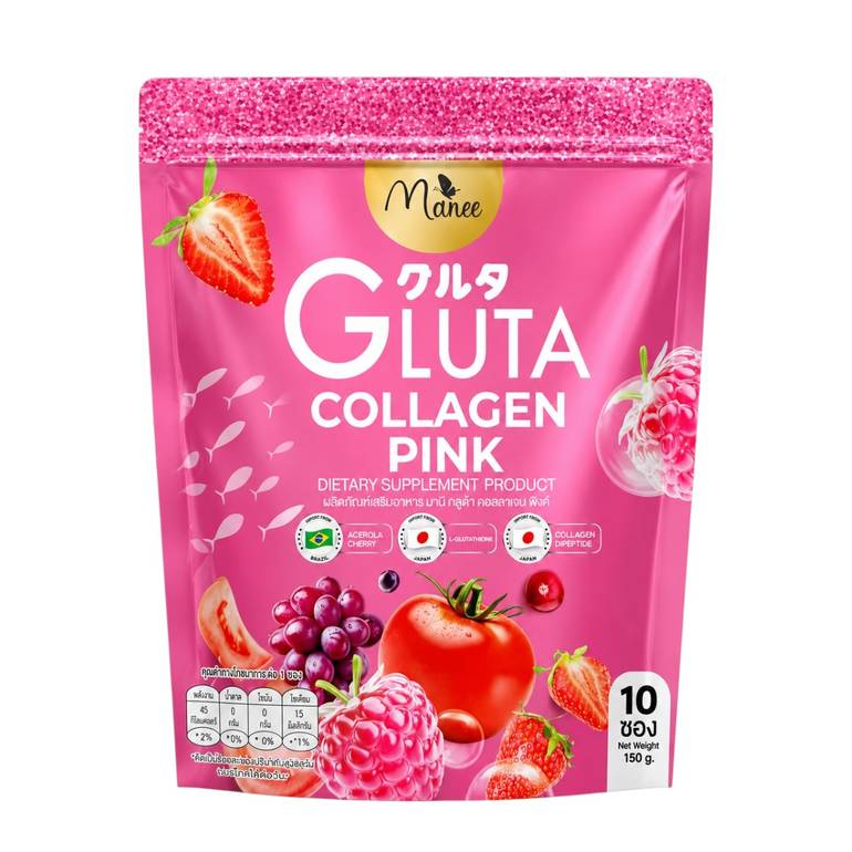 Manee Gluta Collagen Pink Dietary Supplement – 30*10g