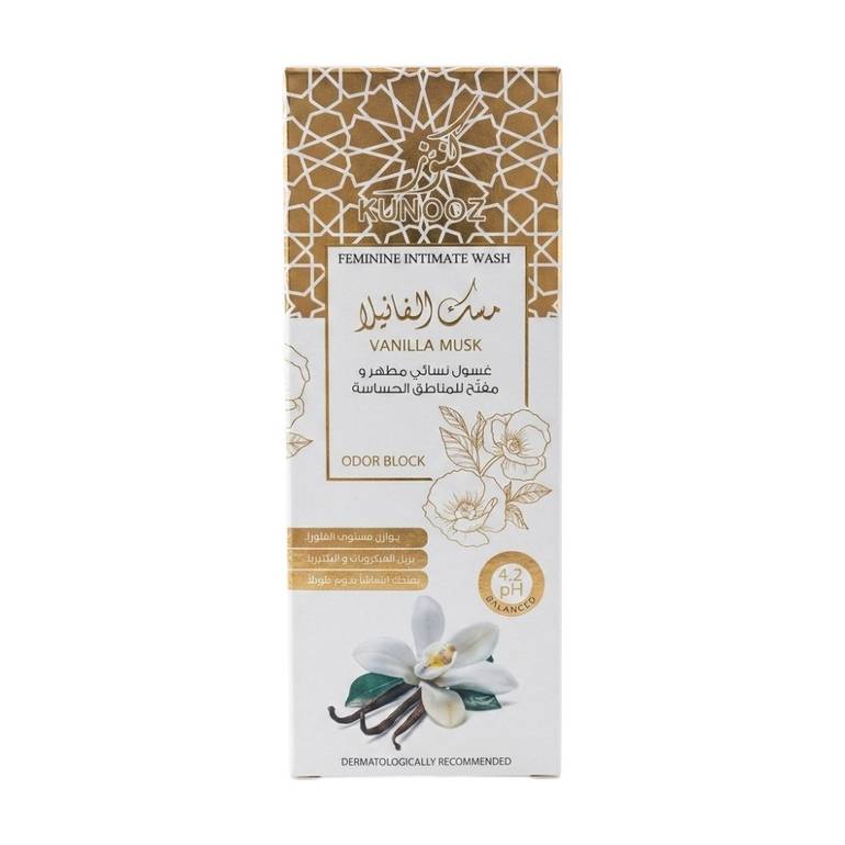 غسول كنوز النسائي للمناطق الحساسة بمسك الفانيلا (200 مل)