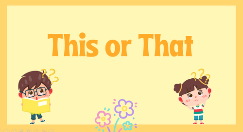 تمارين تفاعلية | This or That