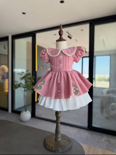 Light pink-  Glowing with Rose grace puffy dress