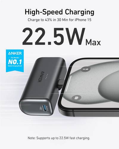 شاحن الطوارئ المتنقل وجيبك الذكي Anker Nano Power Bank (22.5W, Built-In USB-C Connector)