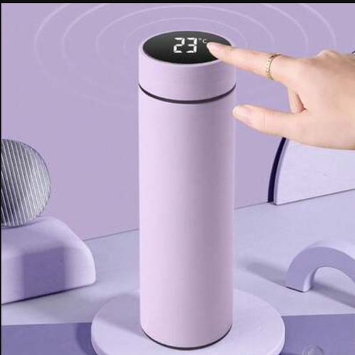 حافظة المشروبات حار بارد  ذكية مع مؤشر لدرجة الحرارة اللون بنفسجي Purple