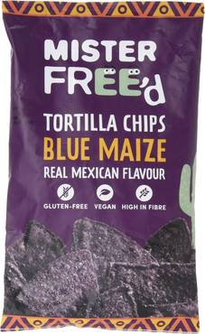 مستر فريد رقائق التورتيلا المقرمشة - Mister Freed Tortilla Chips - ذرة مكسيكية زرقاء - 135 جرام