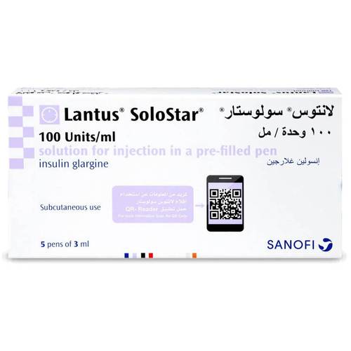 لانتوس سولوستار 100 وحدة دولية 5 اقلام 3 مل