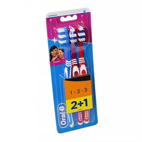 فرشاه أسنان أورال بي متوسط 2+1