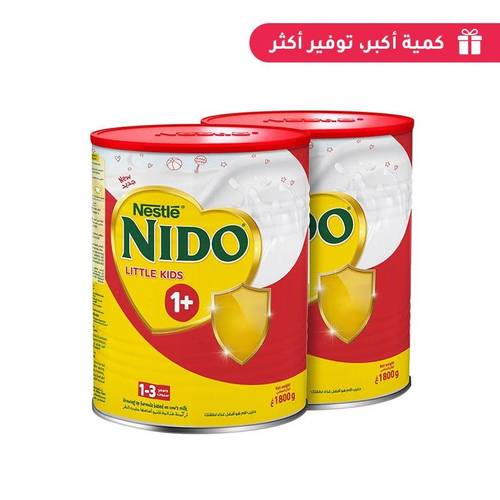 نيدو واحد بلس 1 - 3 سنوات عبوة مزدوجة 2×1800 جم